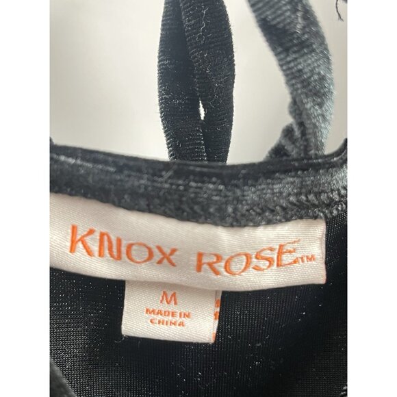 Knox Rose Black Velvet Long Sleeve Dress Witchycore Goth Sz Medium Maxi Boho - Picture 7 of 9